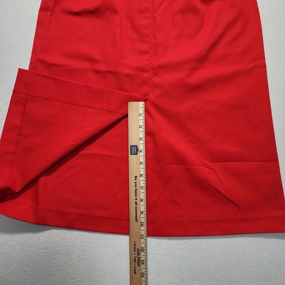 VTG Panther Skirt Red Midi Women's Size 09 / 10 Made in USA with Belt - Picture 6 of 11